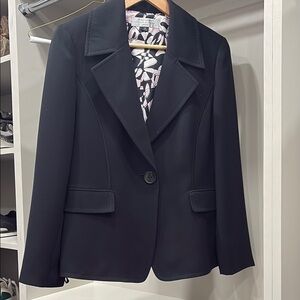 Tahari ASL Black Blazer Tailored Suit Jacket